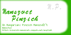 manszvet pinzich business card